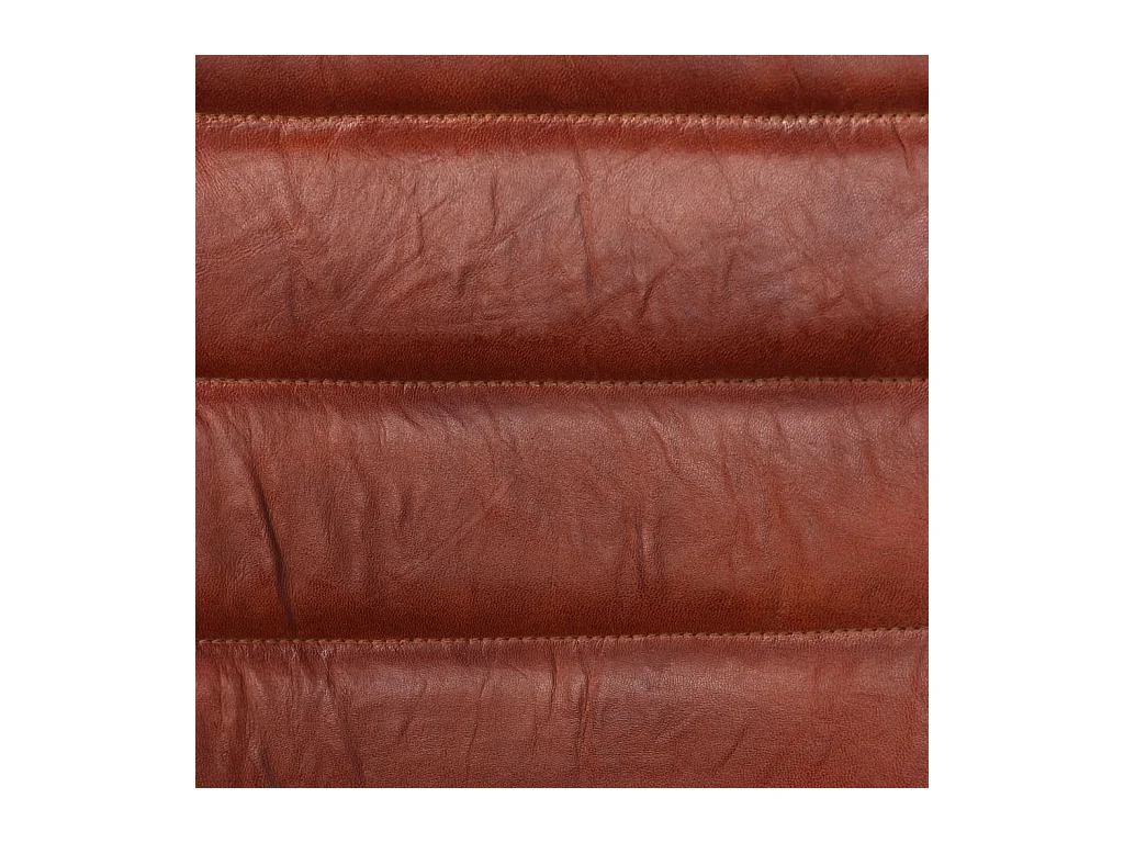 Chaises à manger lot de 4 marron cuir véritable