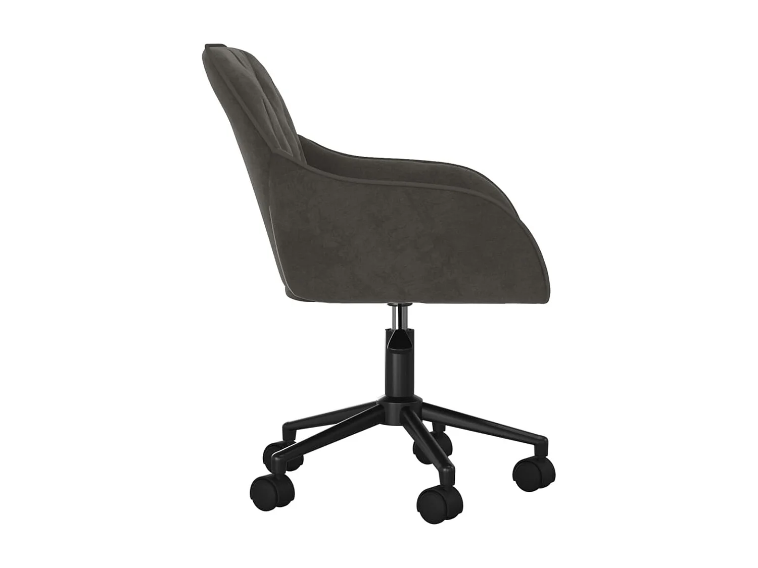 Chaises pivotantes à manger lot de 2 Gris foncé Velours