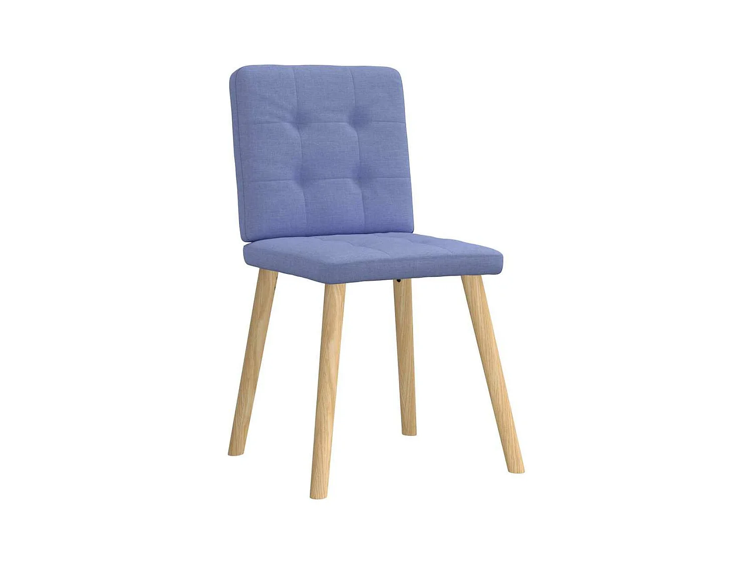 Chaises à manger lot de 4 bleu jean tissu