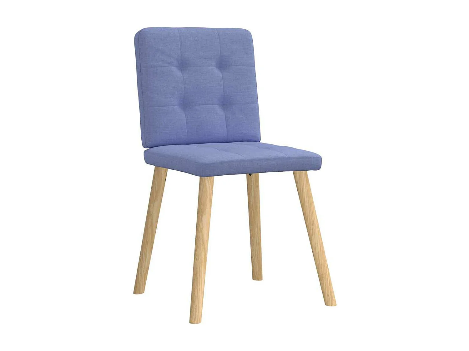 Chaises à manger lot de 4 bleu jean tissu
