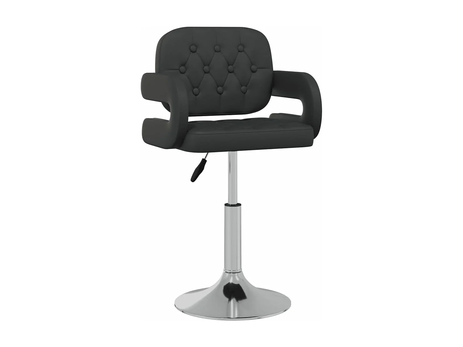 Sillas comedor giratorias 4 unidades cuero sintético negro