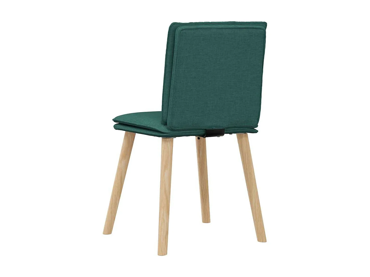 Chaises à manger lot de 4 vert foncé tissu