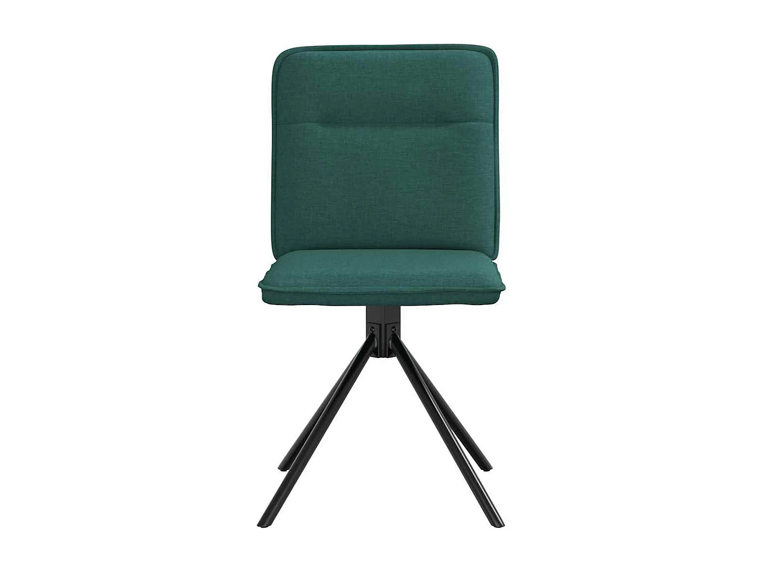 Chaises à manger lot de 4 vert foncé tissu