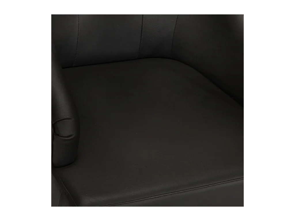 Chaises à manger lot de 2 noir cuir de chèvre véritable