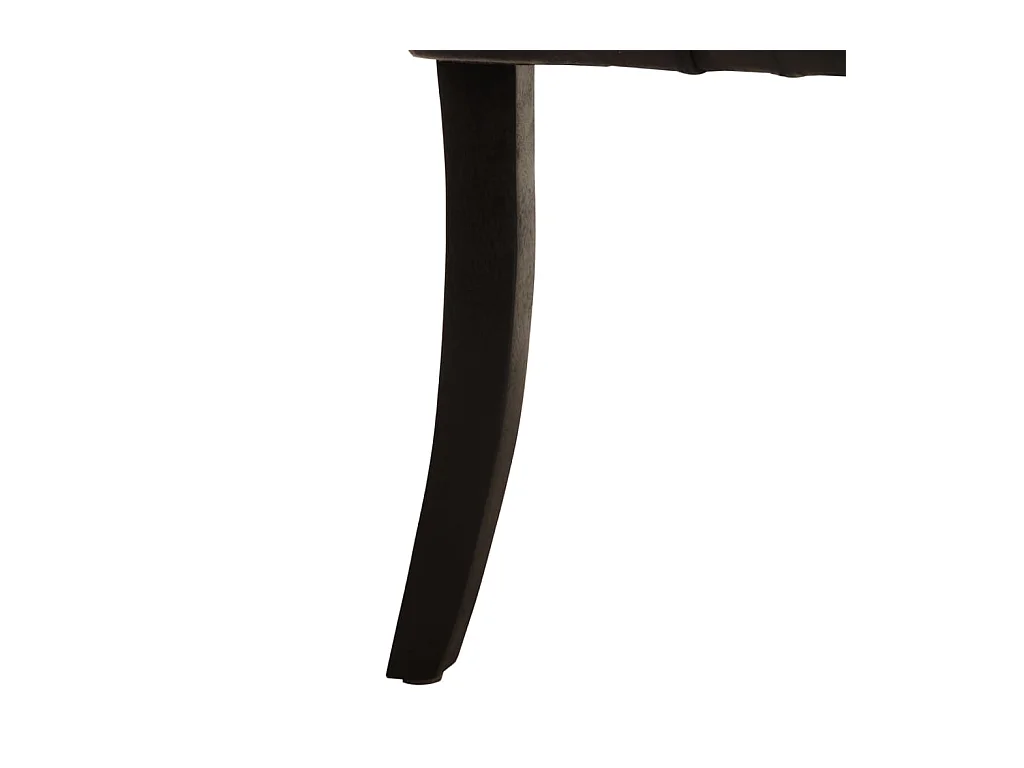 Chaises à manger lot de 2 noir cuir de chèvre véritable