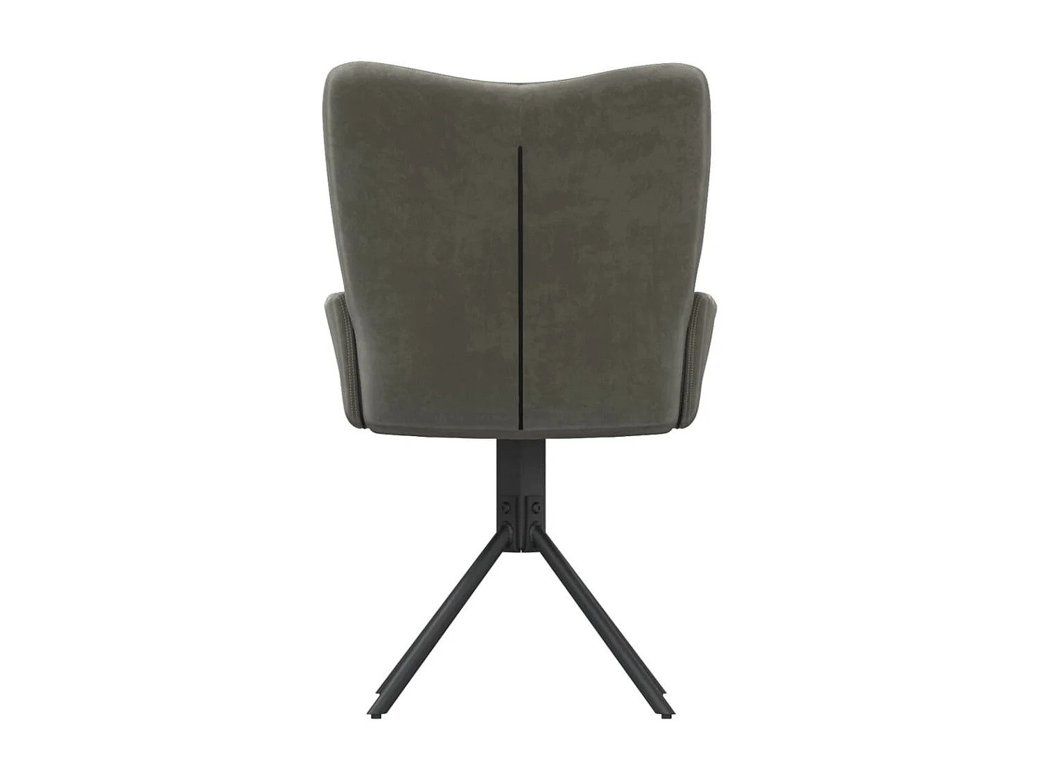 Chaises pivotantes à manger lot de 2 Gris foncé Velours