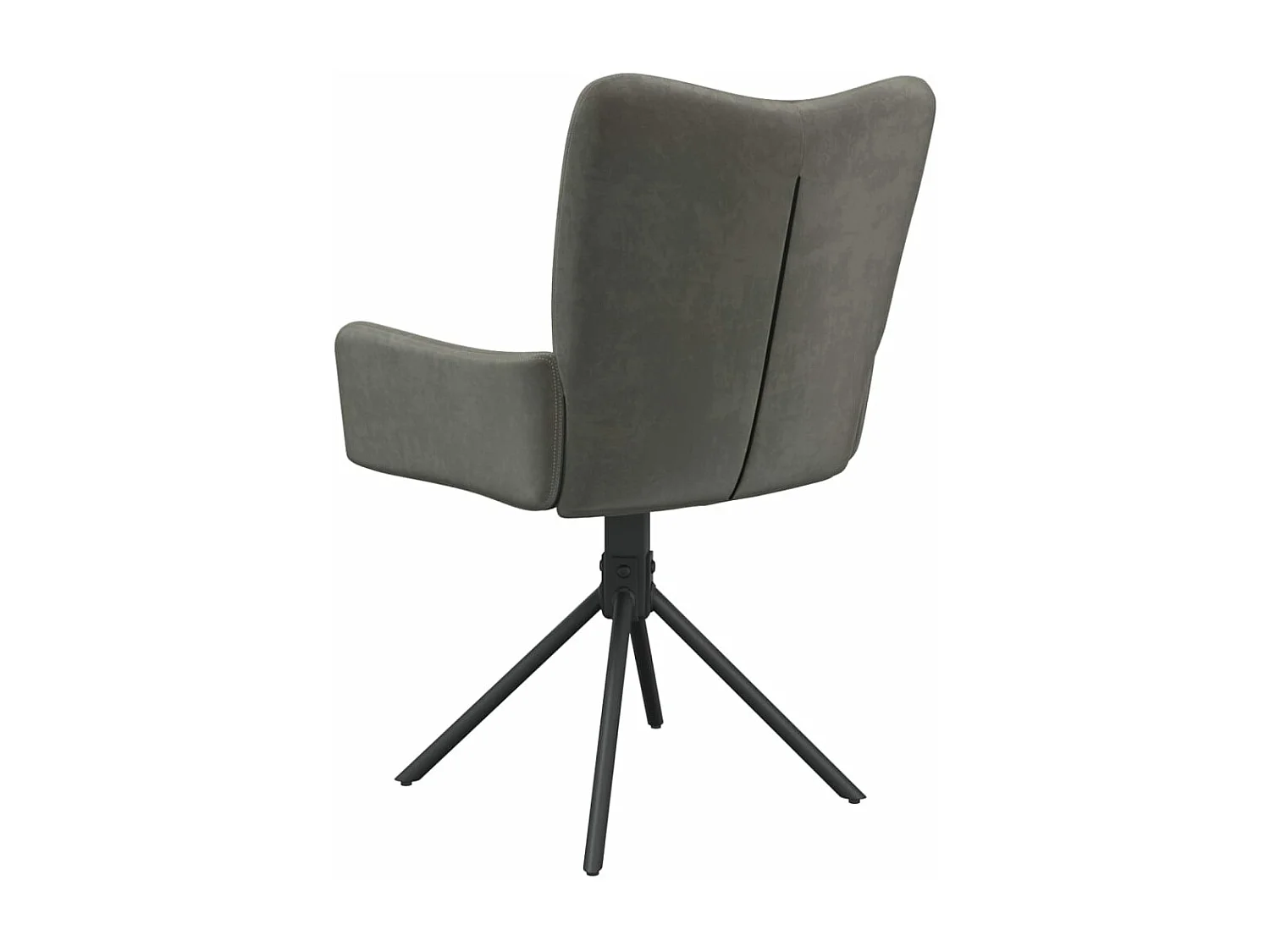 Chaises pivotantes à manger lot de 2 Gris foncé Velours