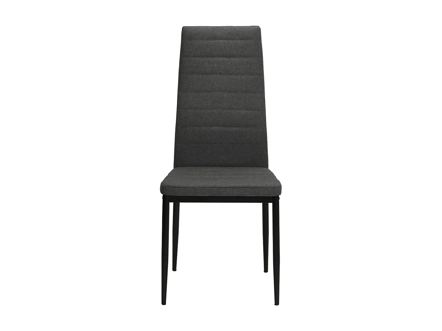 Eetkamerstoelen 4 st stof donkergrijs