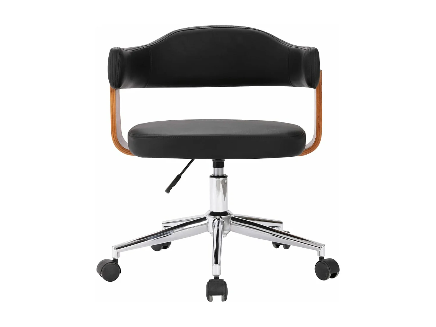 Chaises pivotantes à manger lot de 2 bois courbé et similicuir