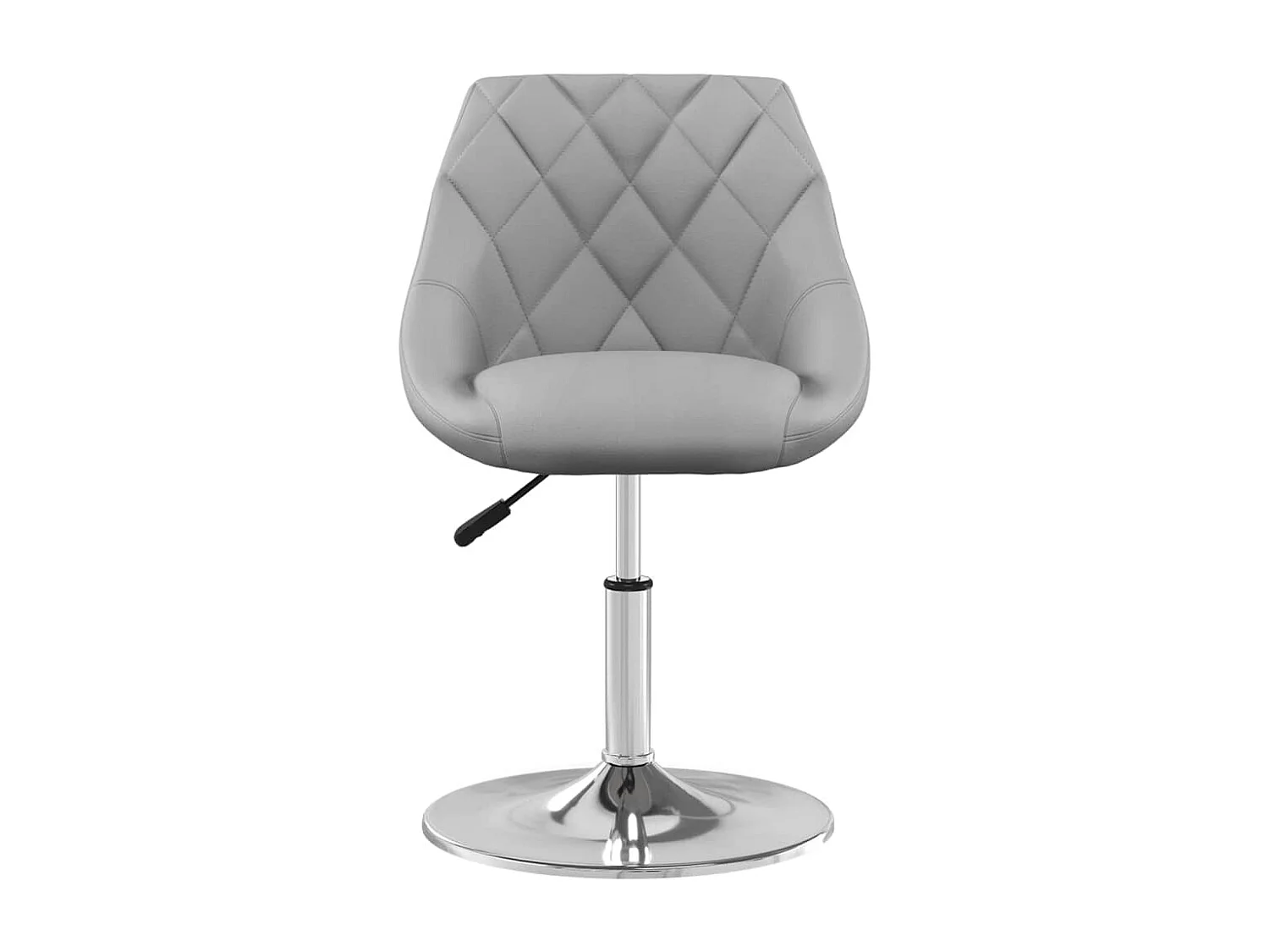 Chaises à dîner pivotantes 4 pièces Gris clair Velours