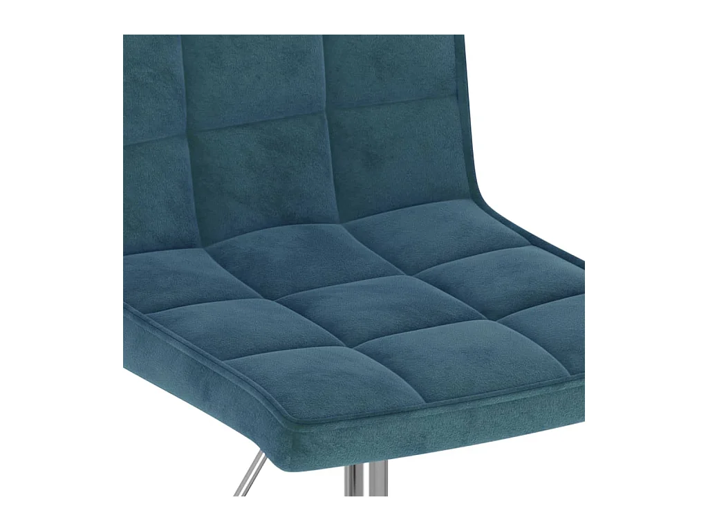 Chaises pivotantes à manger lot de 4 bleu velours