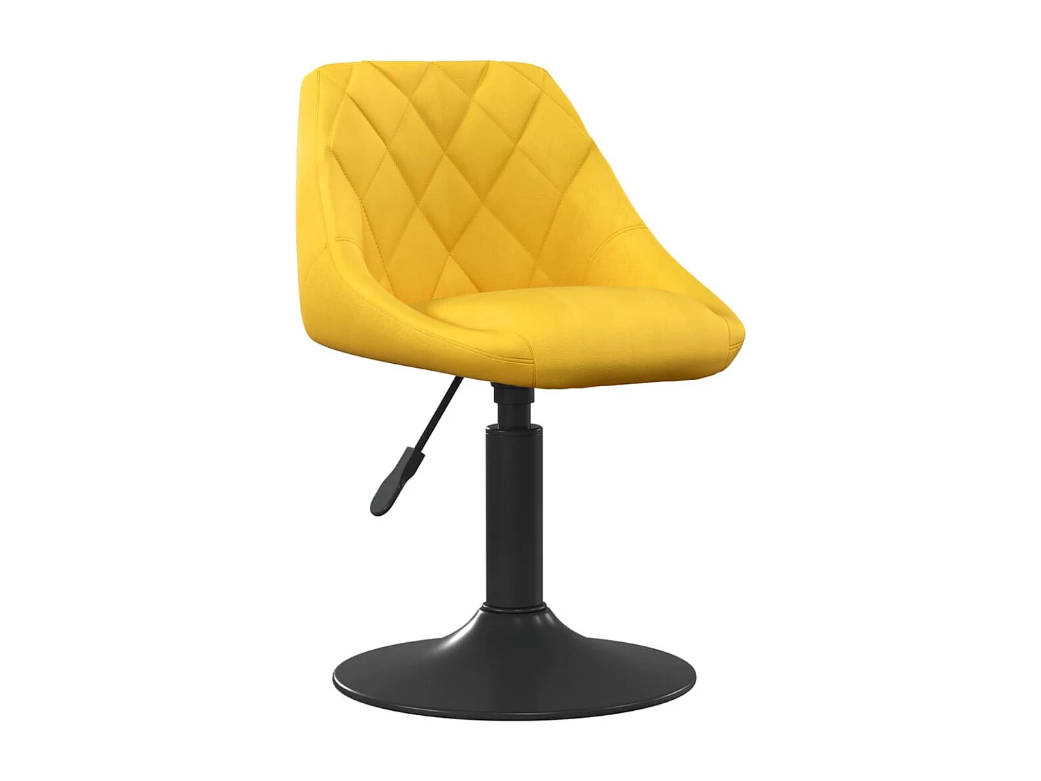 Chaises à manger pivotantes lot de 4 jaune moutarde velours