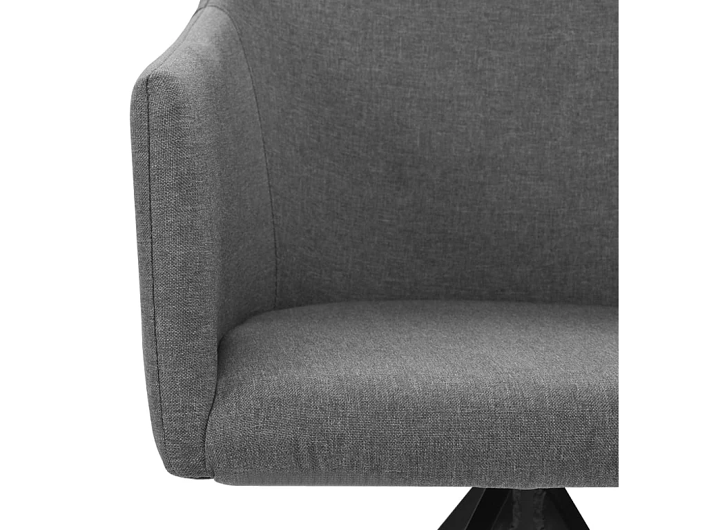Sillas de comedor giratorias 2 unidades tela gris claro