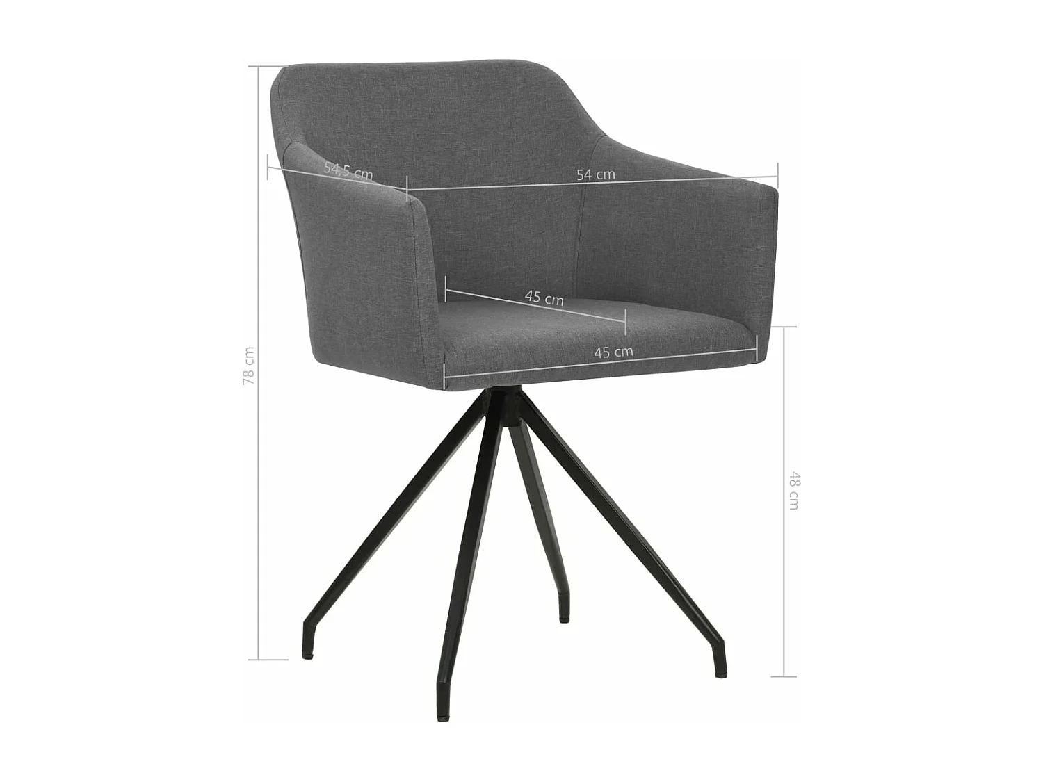 Sillas de comedor giratorias 2 unidades tela gris claro