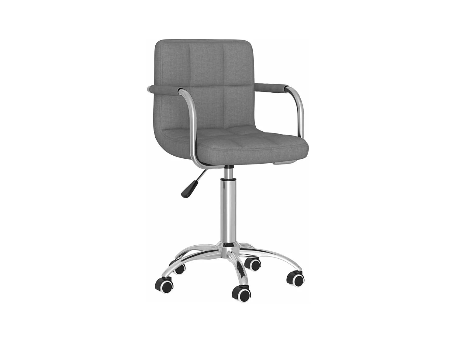 Chaise pivotante de salle à manger Gris clair Tissu