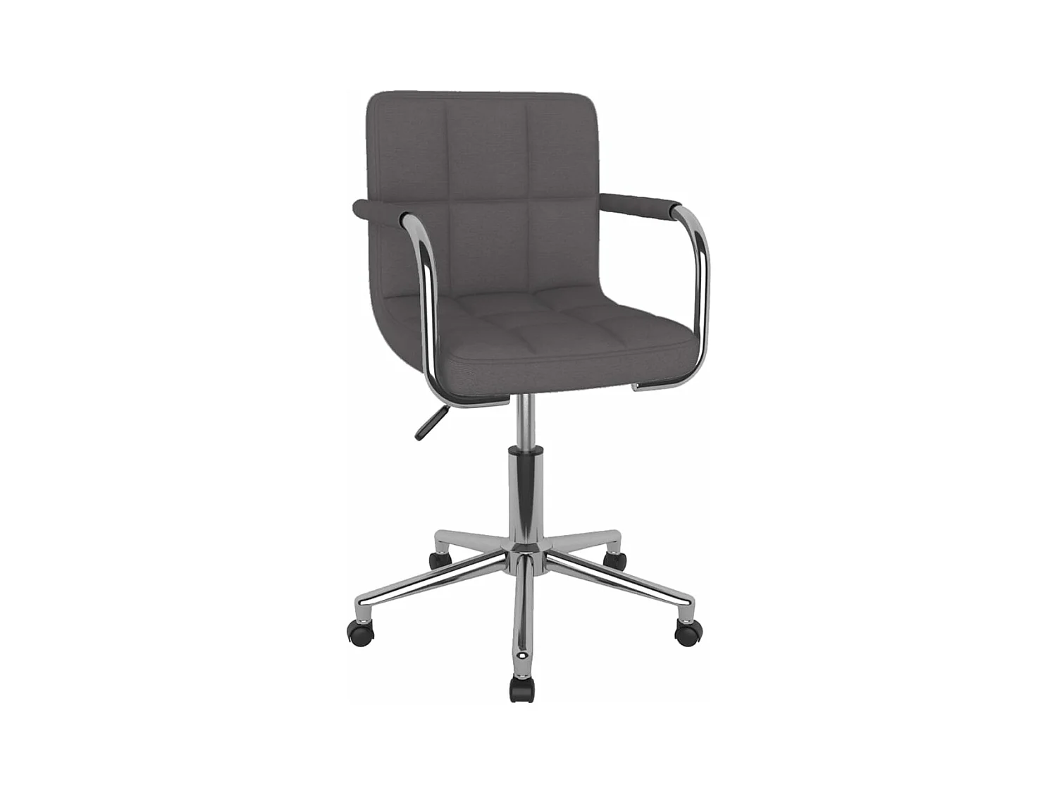 Chaise pivotante de salle à manger Taupe Tissu