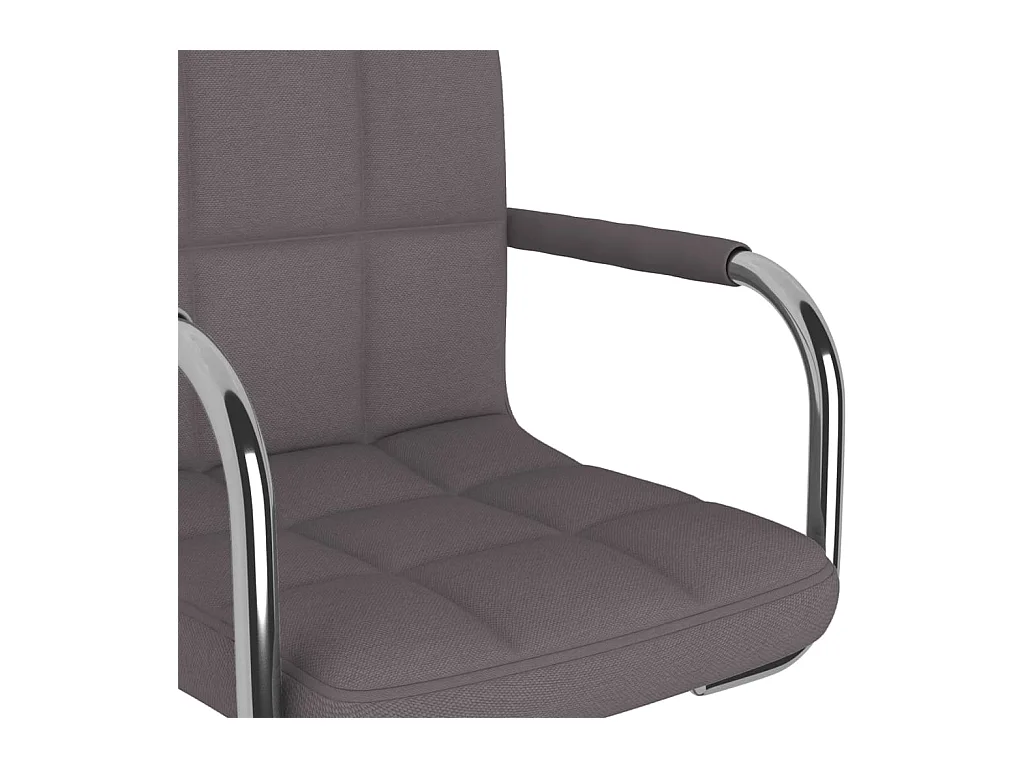 Chaise pivotante de salle à manger Taupe Tissu