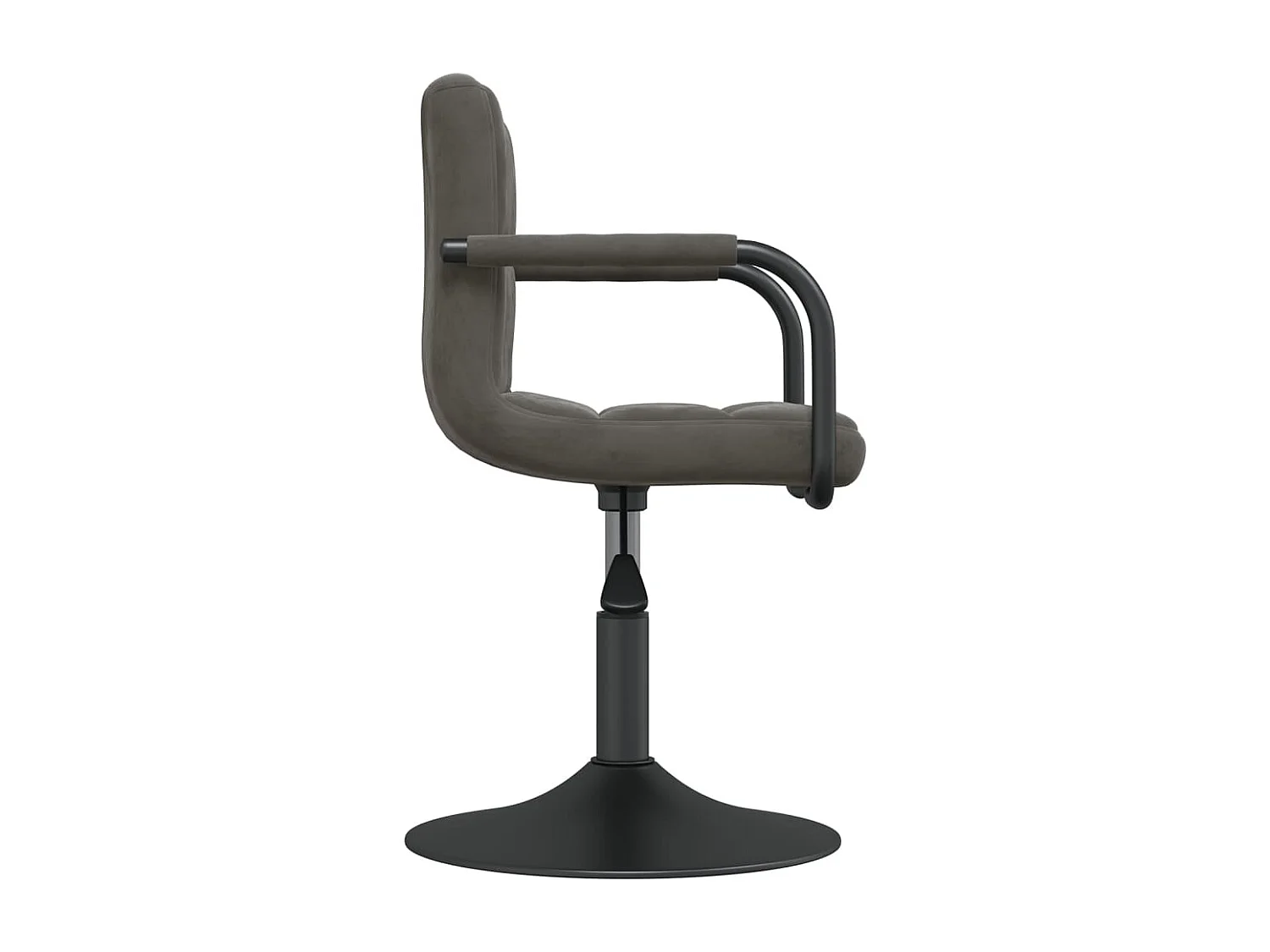 Silla de comedor de terciopelo gris oscuro