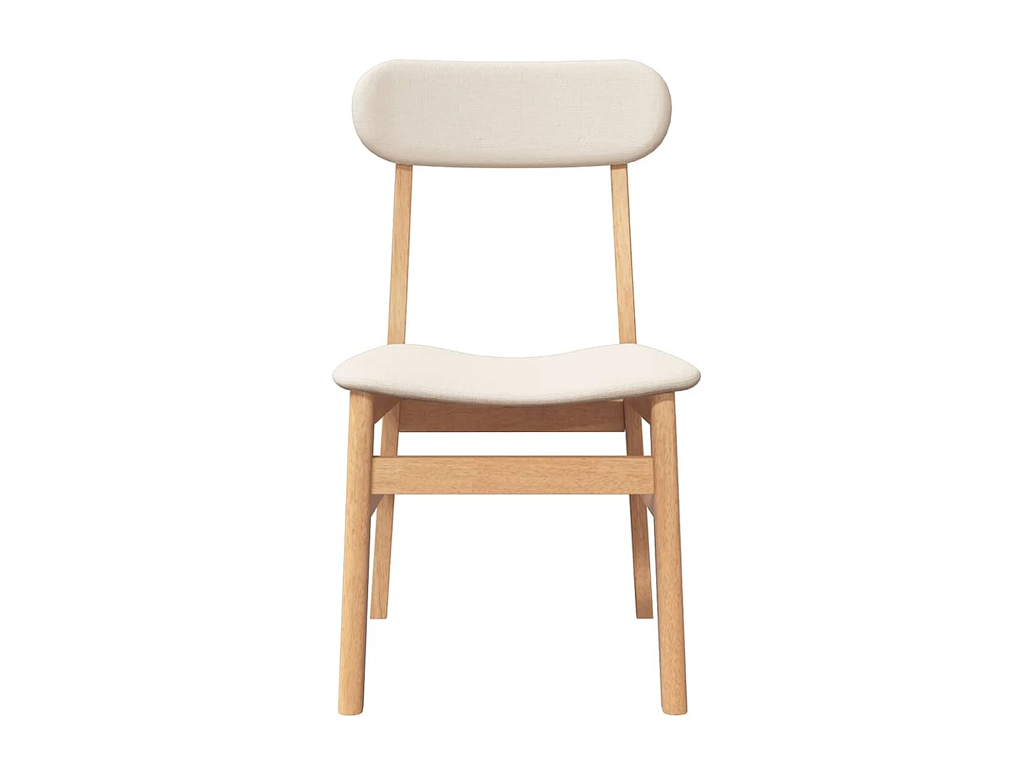 Chaises à manger coussins 2 pièces bois massif caoutchouc