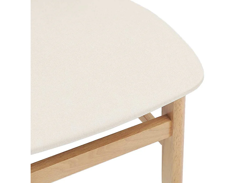 Chaises à manger coussins 2 pièces bois massif caoutchouc