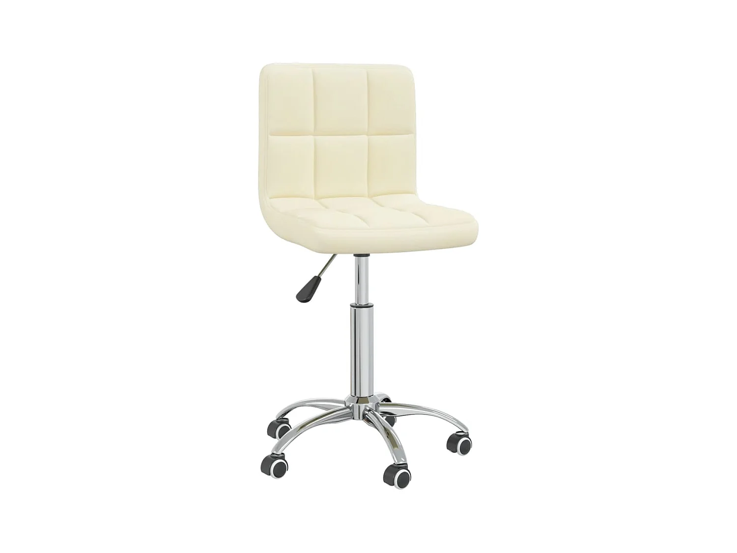 Chaise pivotante de salle à manger Crème Tissu