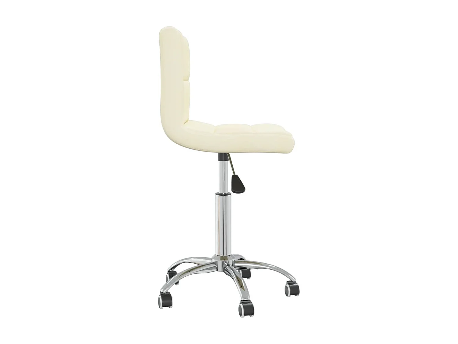 Chaise pivotante de salle à manger Crème Tissu