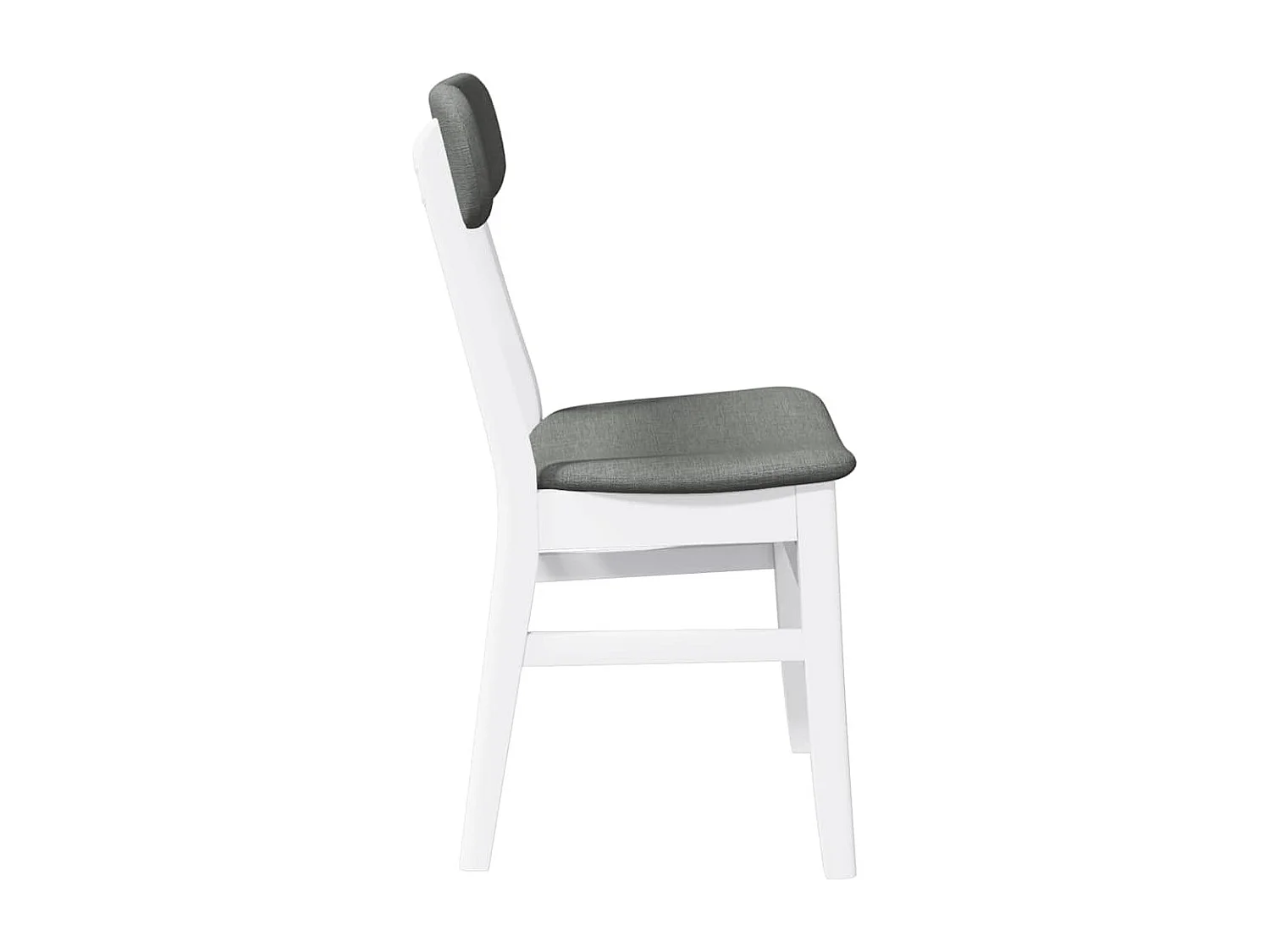 Chaises à manger coussins 2 pièces blanc bois massif caoutchouc