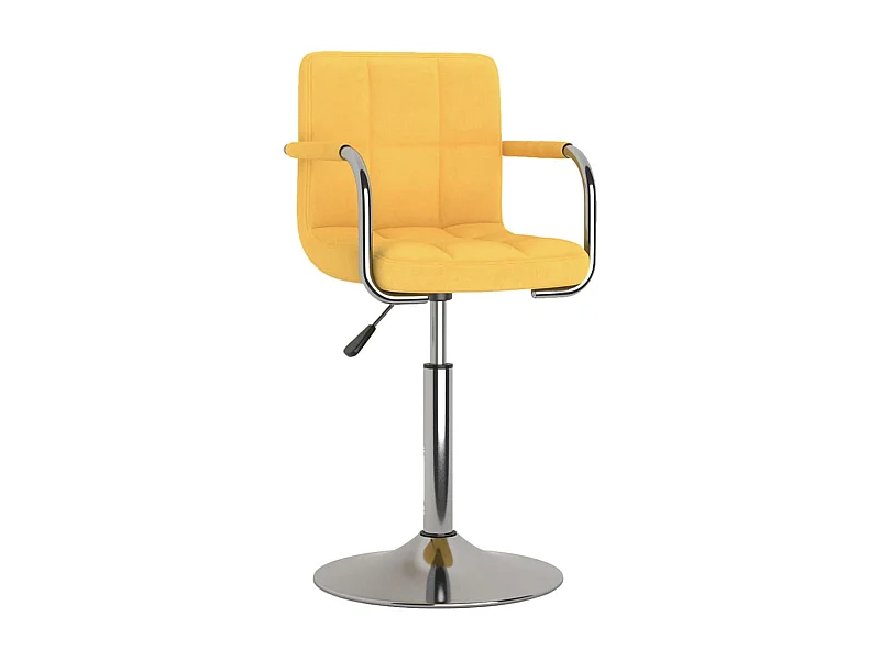 Silla de comedor de tela amarilla