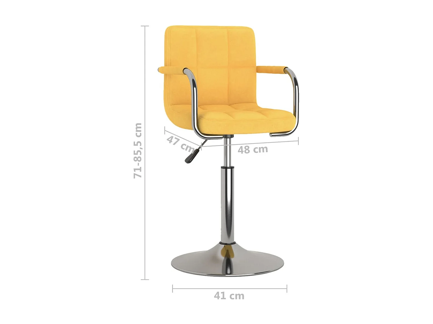 Chaise de salle à manger Jaune Tissu