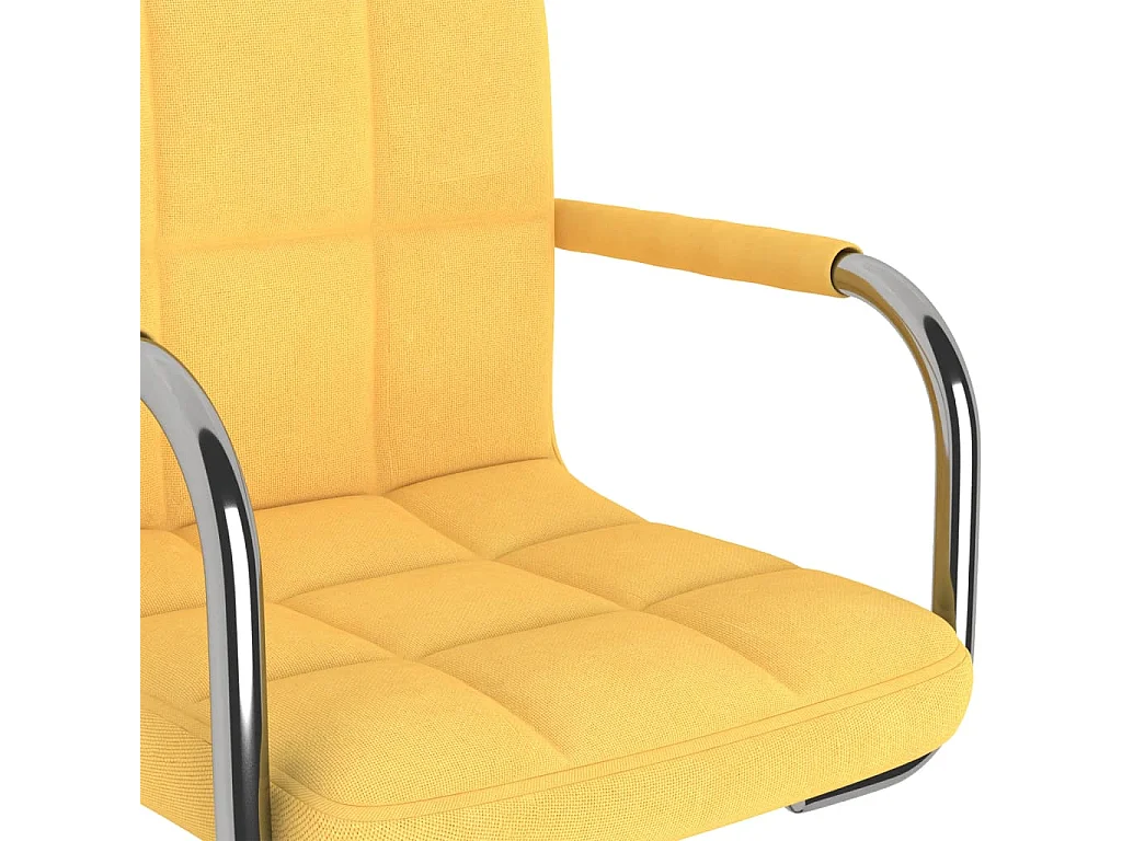 Chaise de salle à manger Jaune Tissu