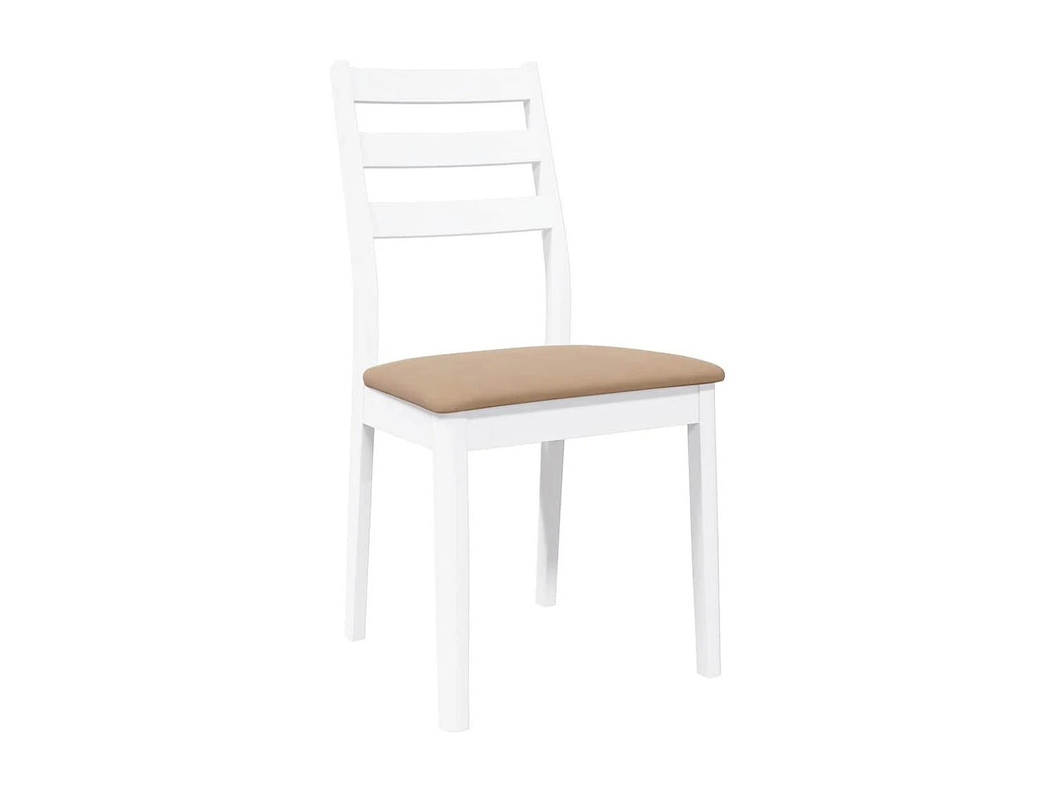 Chaises à manger coussins 2 pièces blanc bois massif caoutchouc