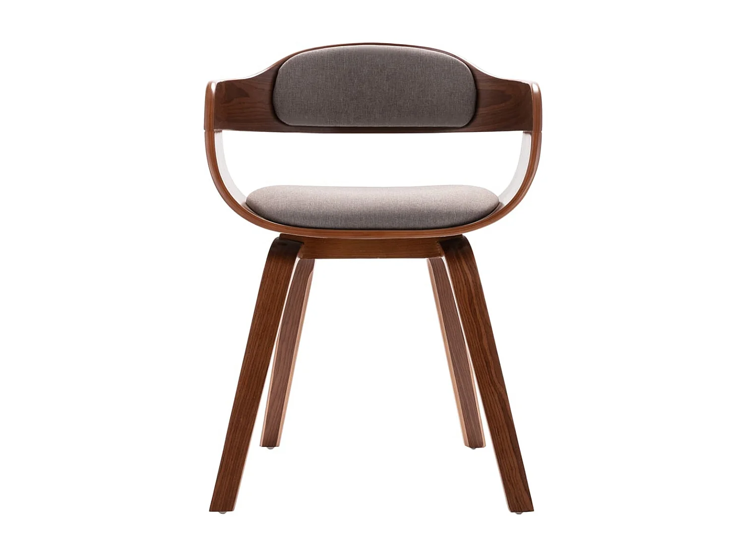 Chaise de salle à manger Taupe Bois courbé et tissu