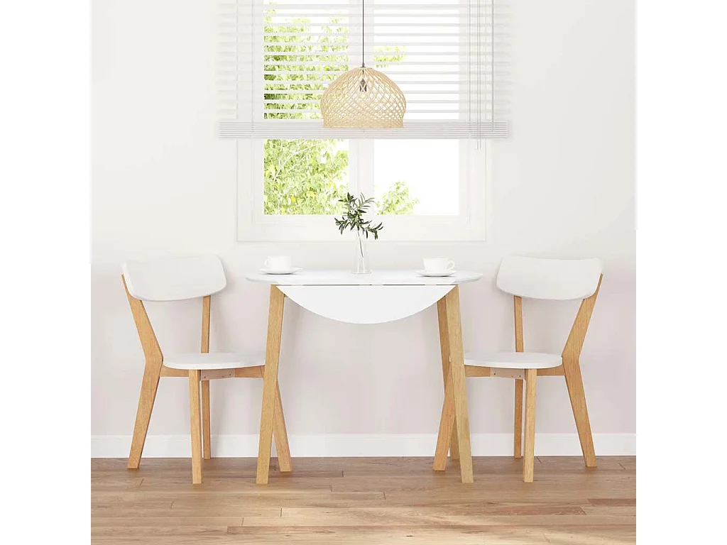 Sillas de comedor 2 unidades madera maciza de caucho