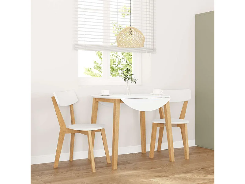 Sillas de comedor 2 unidades madera maciza de caucho