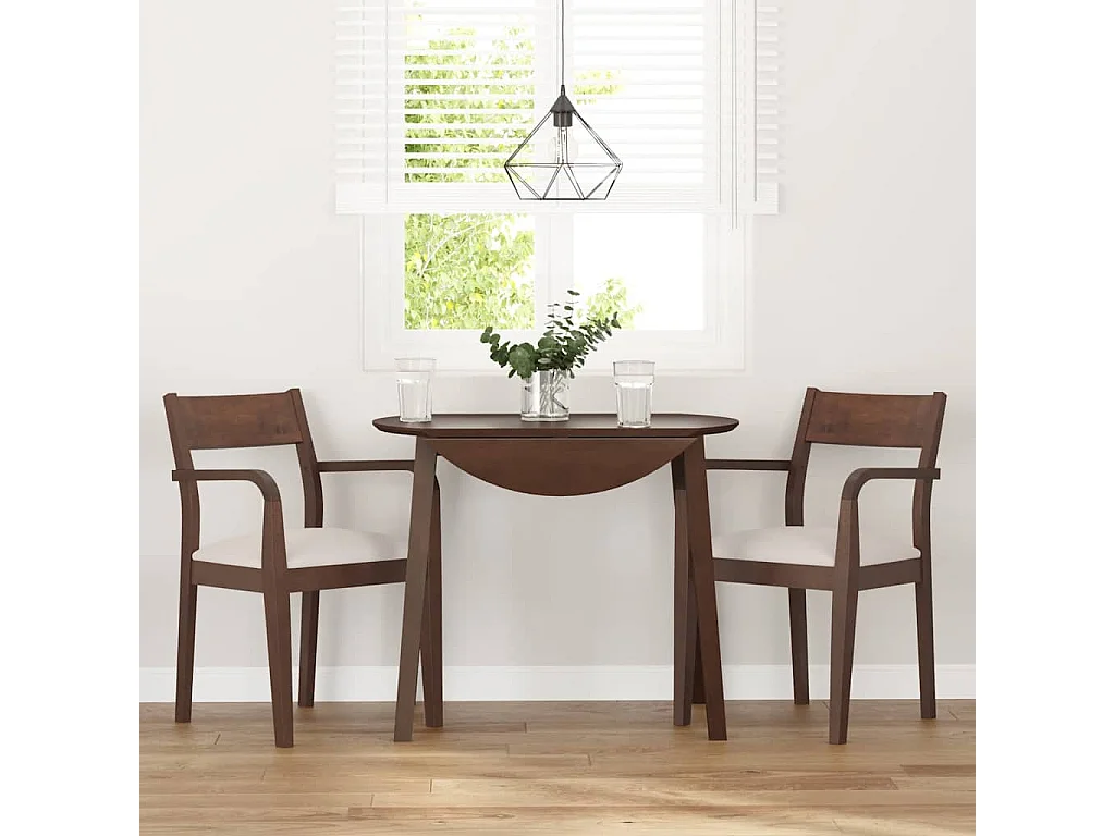 Chaises à manger coussins 2 pièces marron bois massif caoutchouc