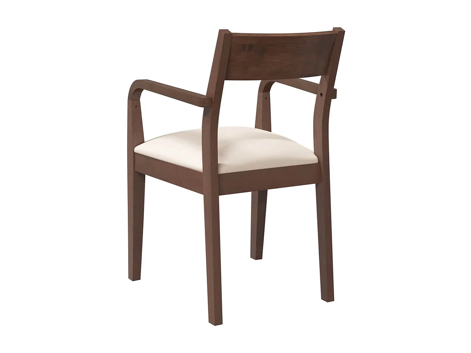 Chaises à manger coussins 2 pièces marron bois massif caoutchouc