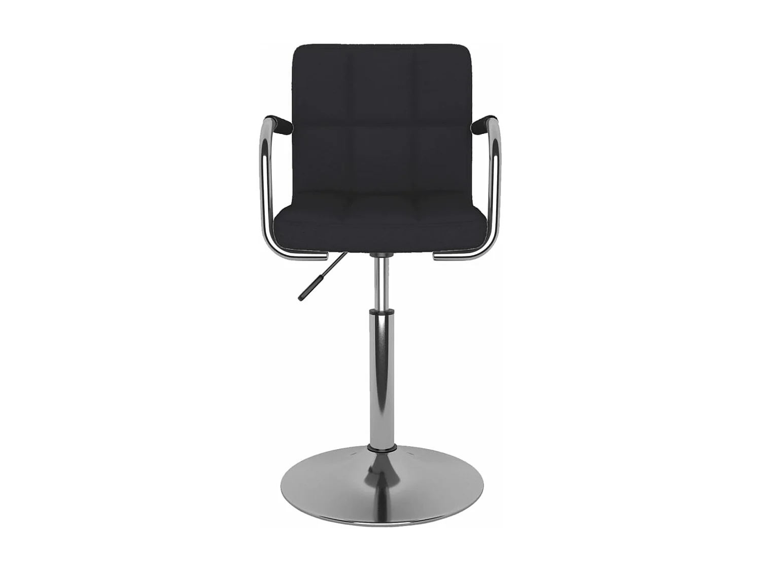 Silla de comedor de tela negra