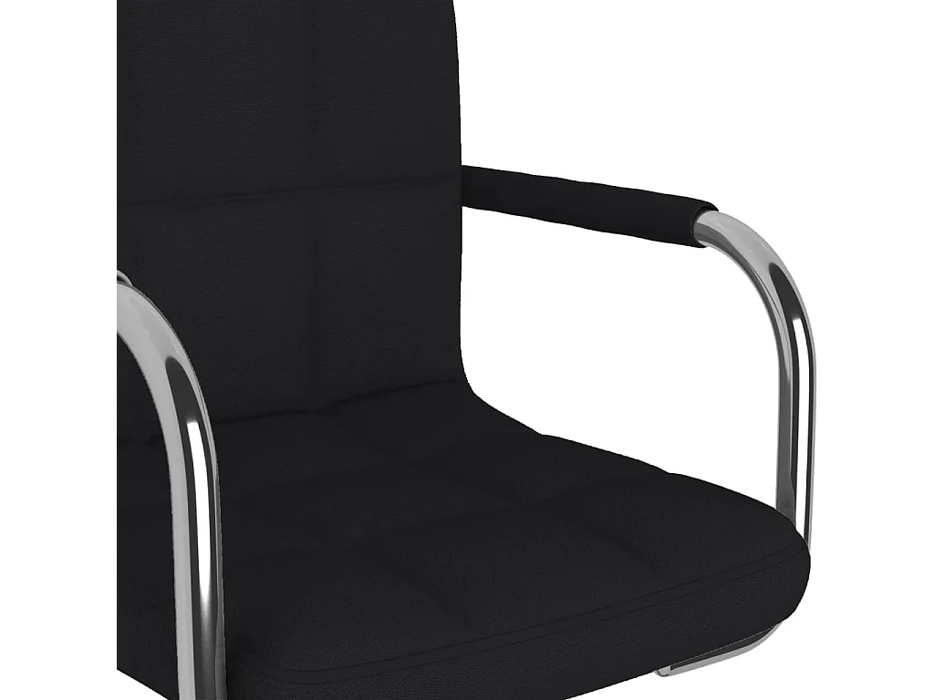 Silla de comedor de tela negra