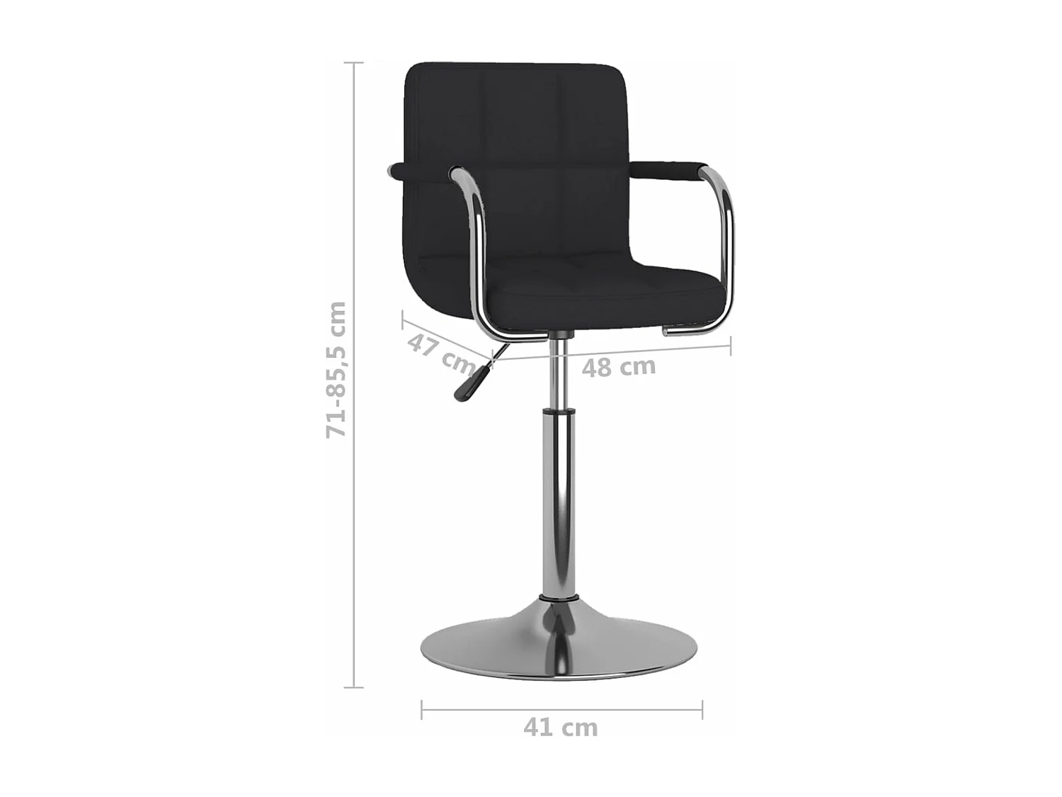 Chaise de salle à manger Tissu Noir