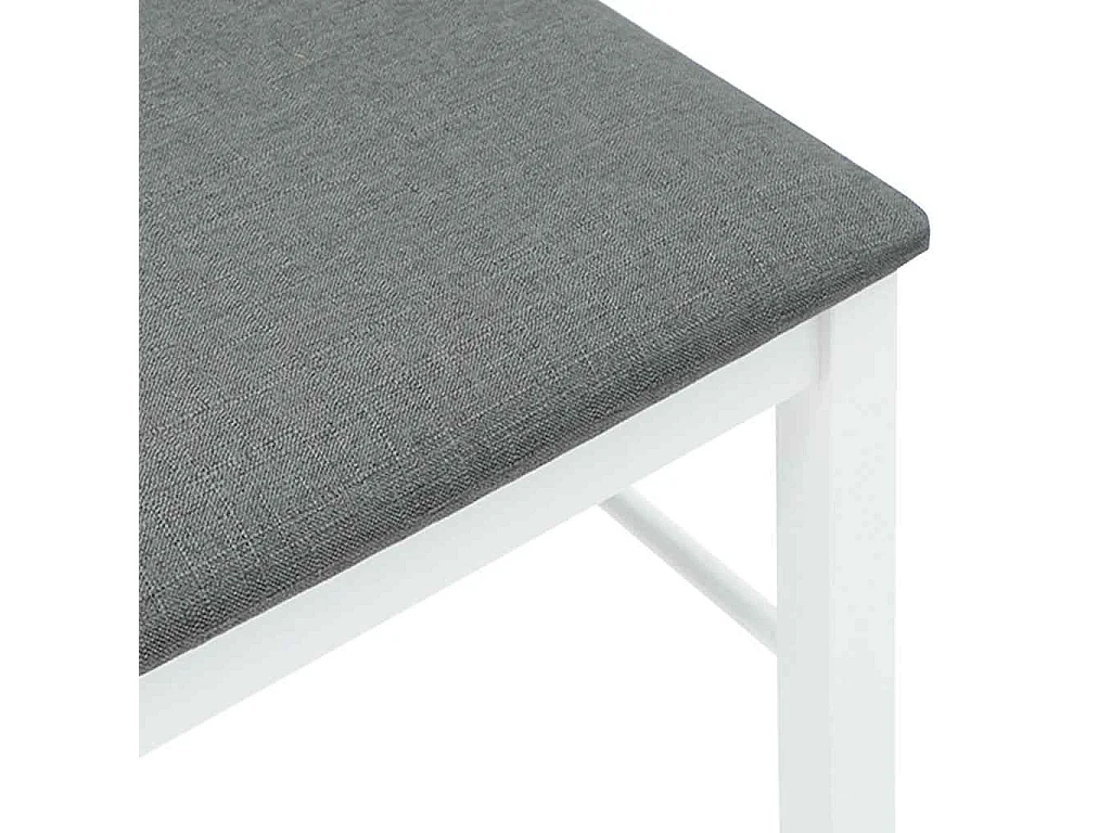 Sillas de comedor con cojines 2unidades madera maciza blanco caucho