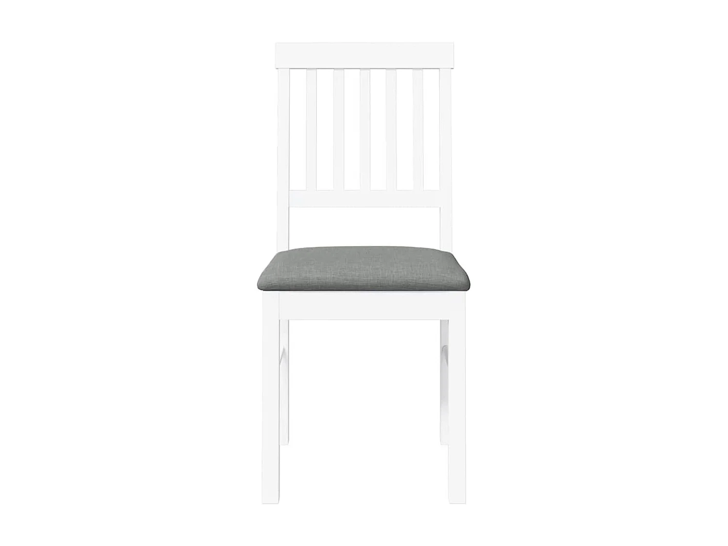 Chaises à manger coussins 2 pièces blanc bois massif caoutchouc