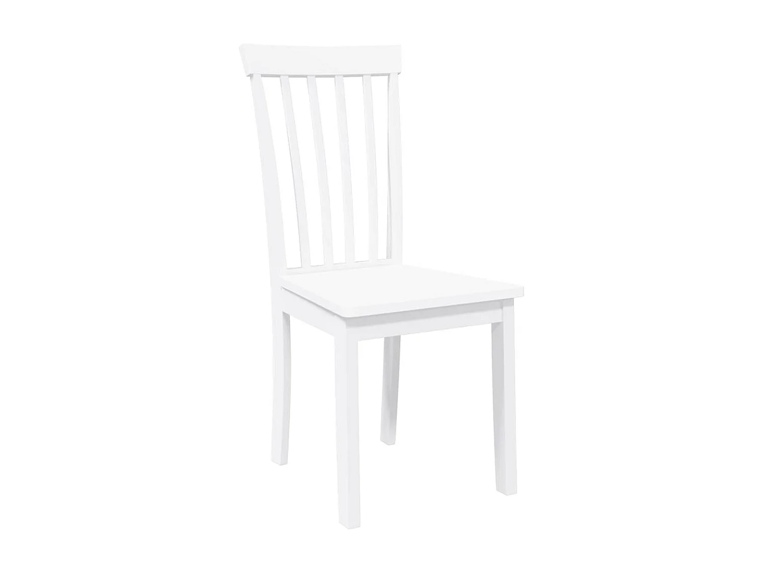 Chaises à manger 2 pièces blanc bois massif caoutchouc