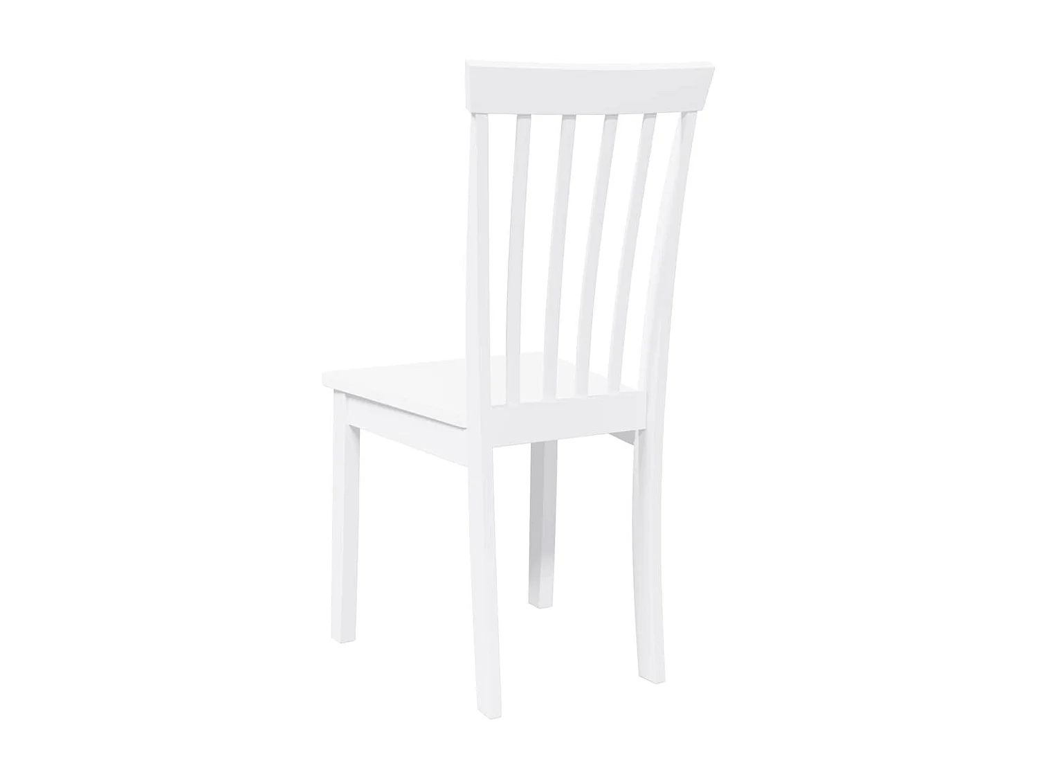 Chaises à manger 2 pièces blanc bois massif caoutchouc