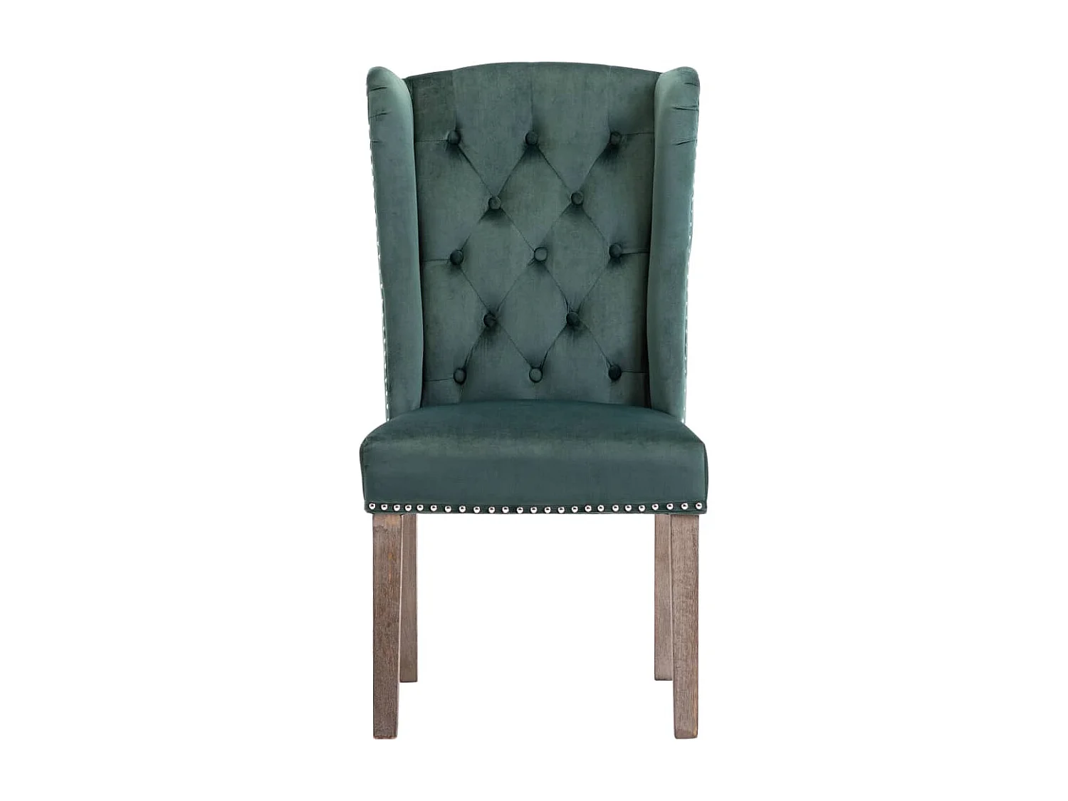 Chaise de salle à manger Vert foncé Velours