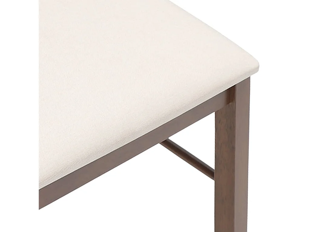 Sillas de comedor con cojines 2 unidades madera maciza marrón caucho