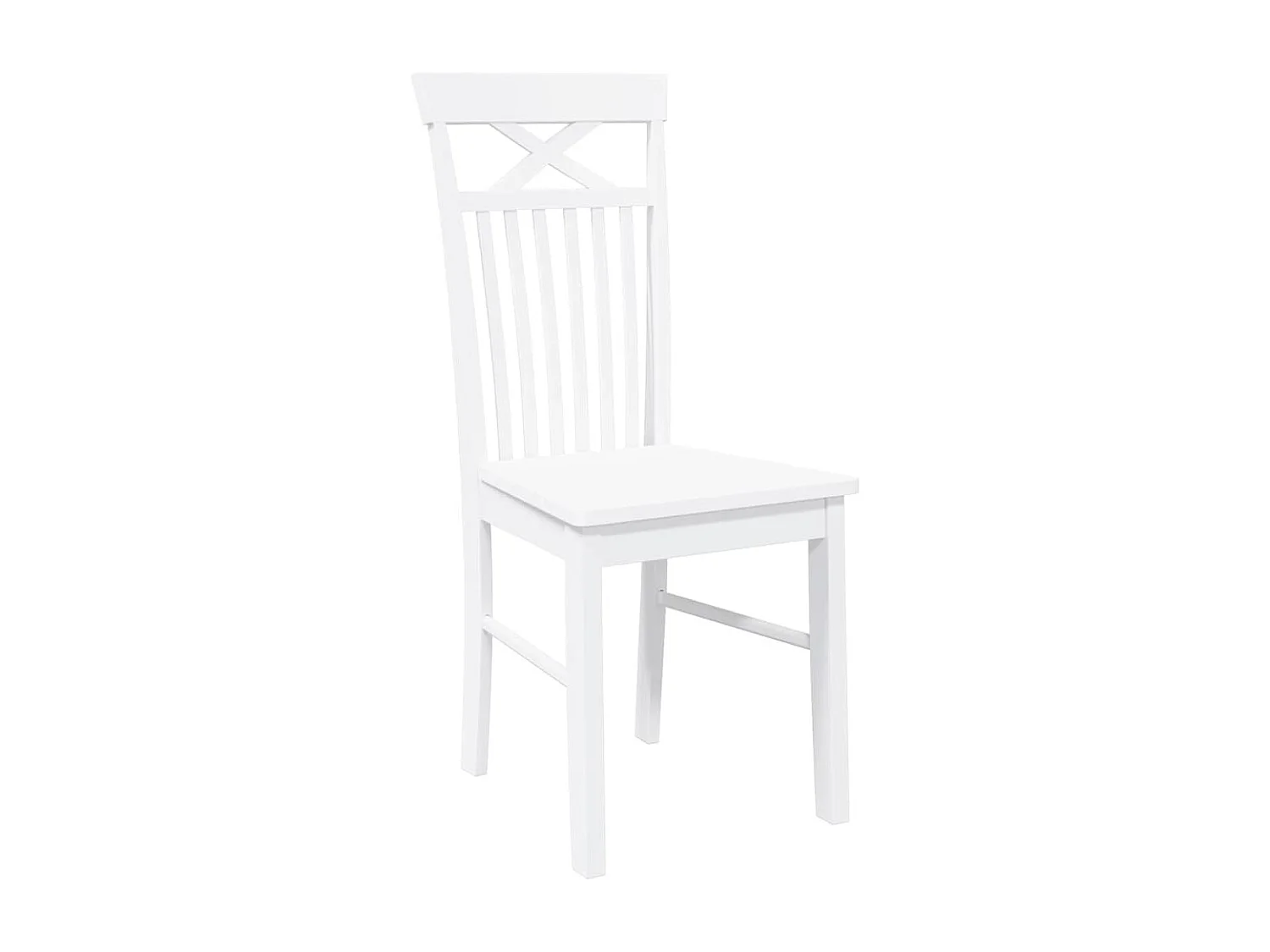 Eetkamerstoelen 2 st massief hout rubber wit