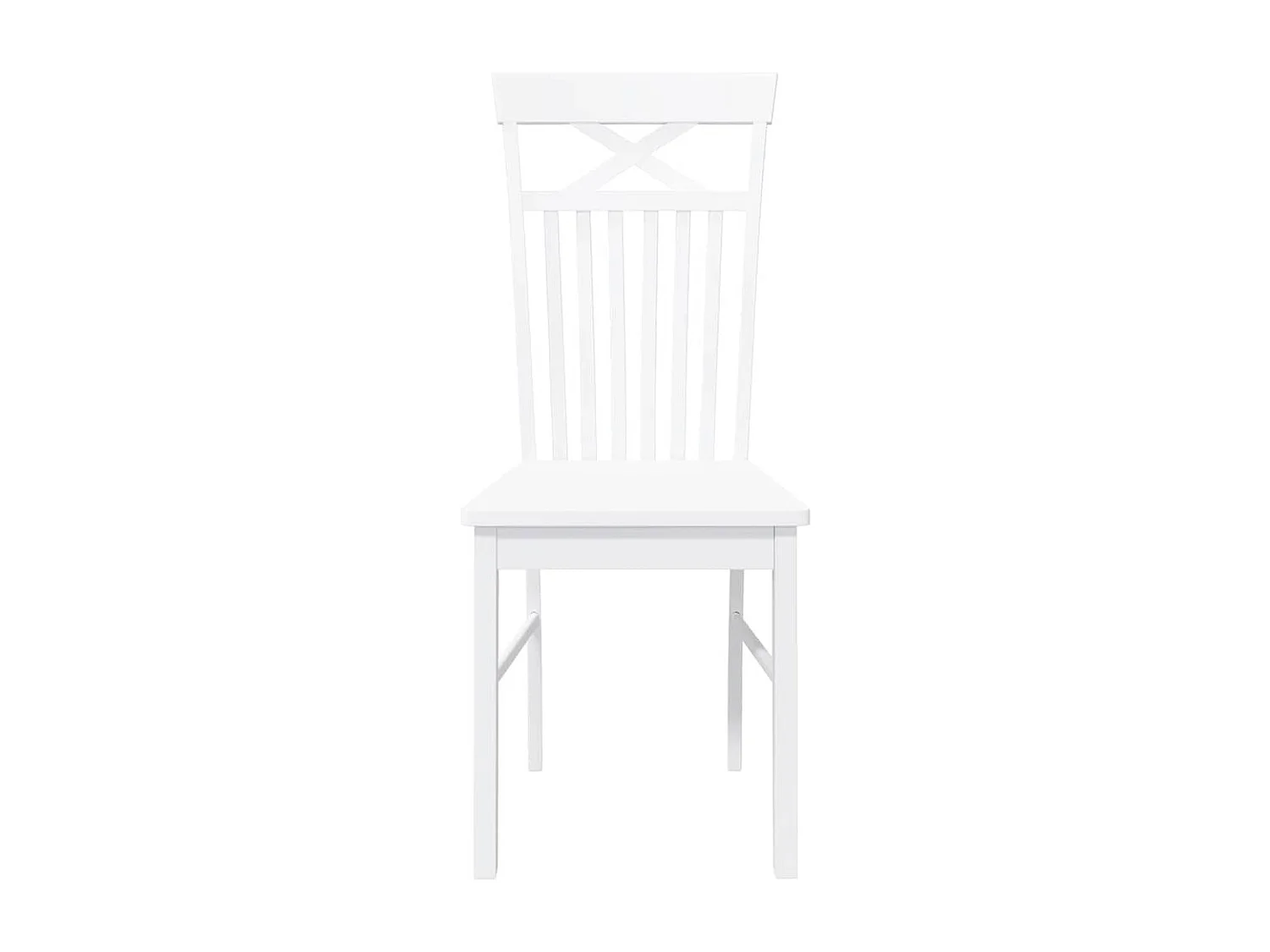 Eetkamerstoelen 2 st massief hout rubber wit