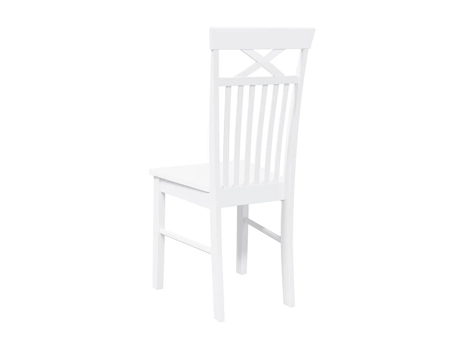 Eetkamerstoelen 2 st massief hout rubber wit