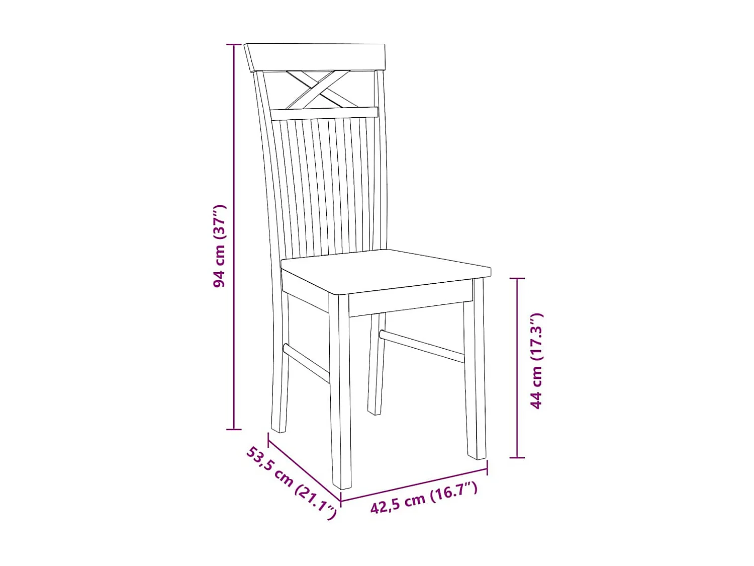Eetkamerstoelen 2 st massief hout rubber wit