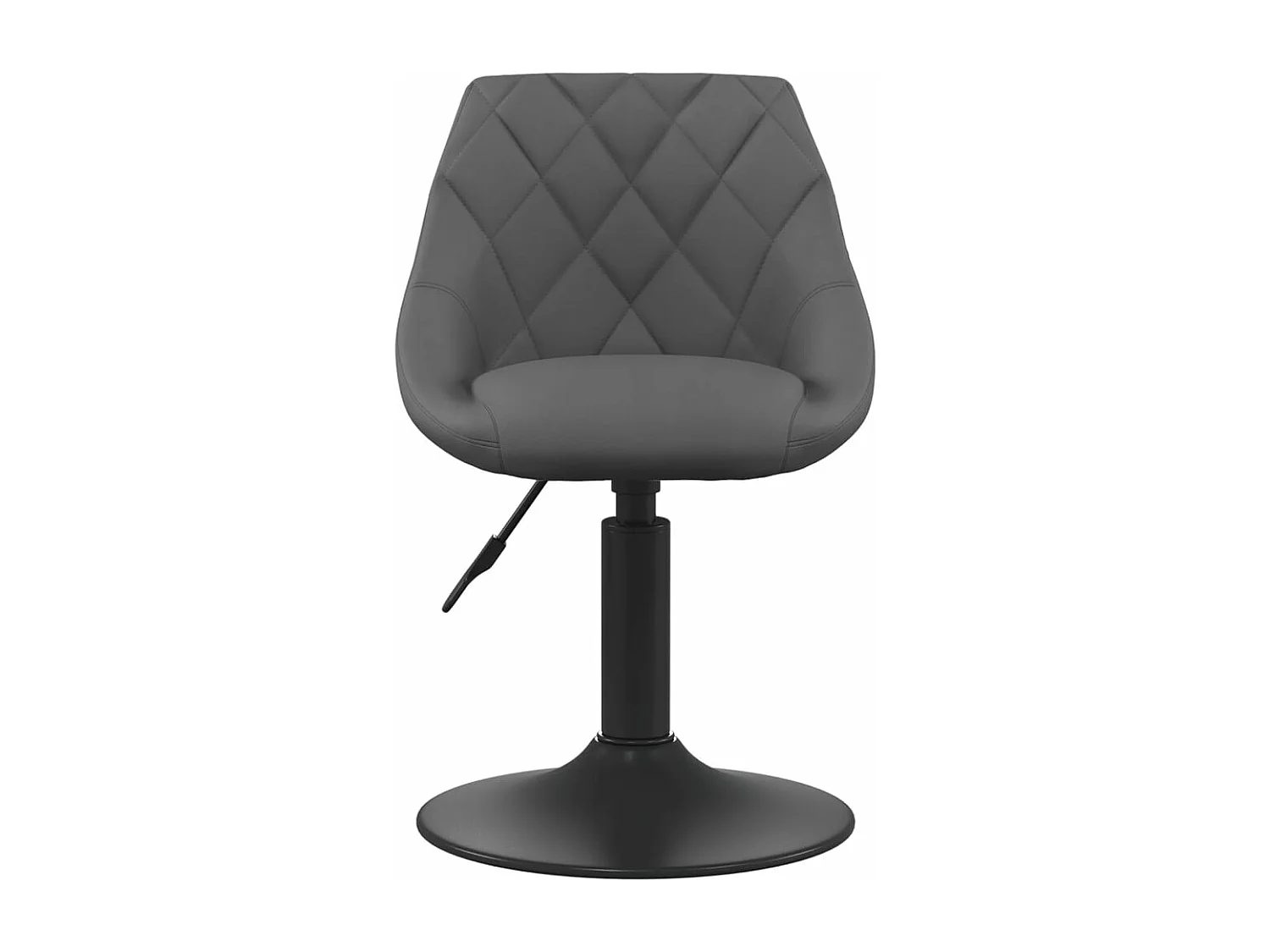 Chaise de salle à manger Gris foncé Velours